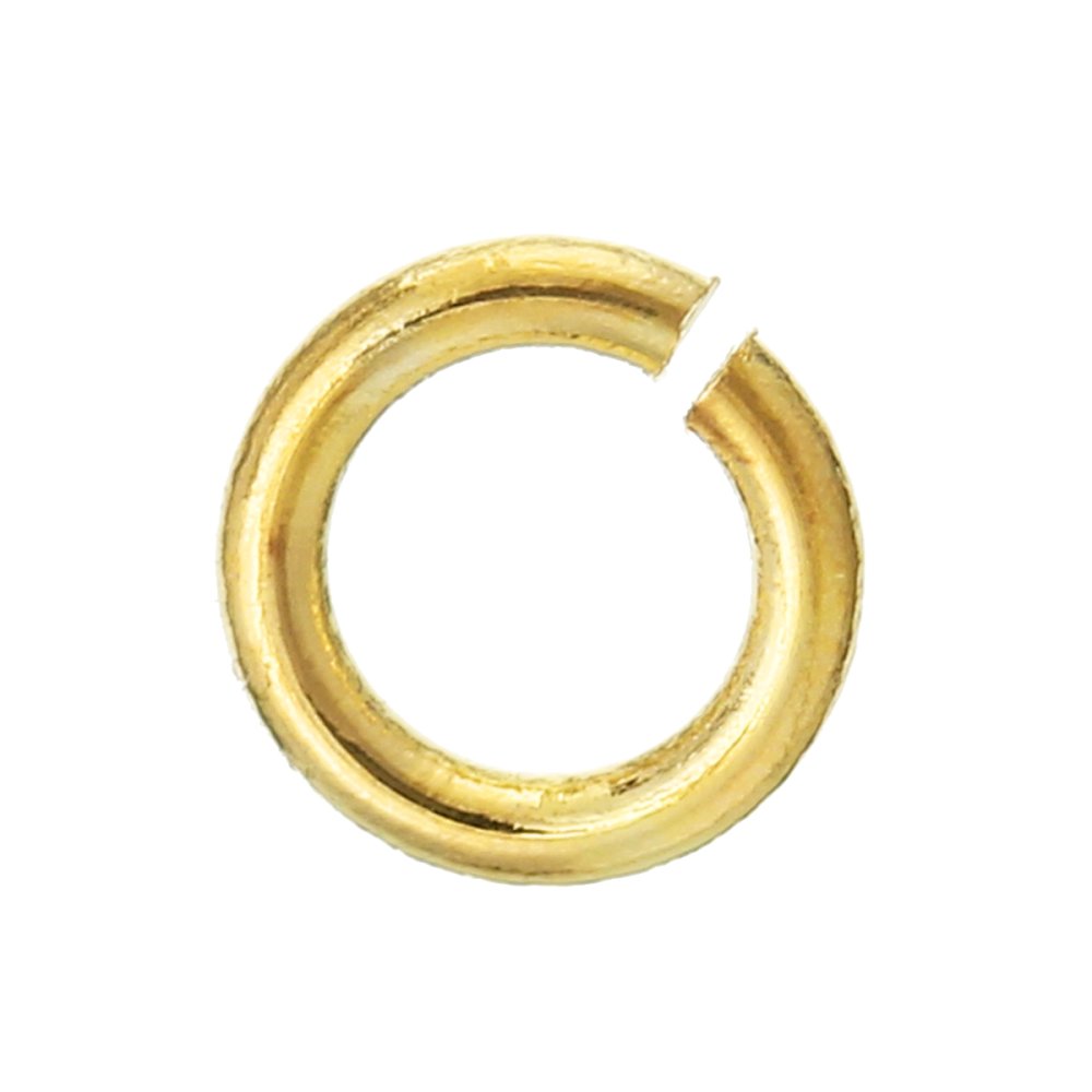 10 åbne forbindelsesringe 04 mm 18K forgyldt N°01