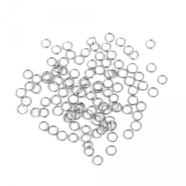 10 dobbelte forbindelsesringe 05 mm rustfrit st&aring;l