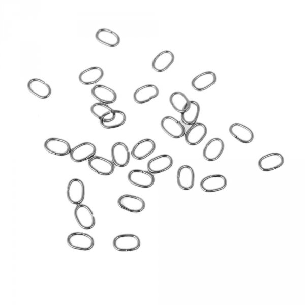 10 &aring;bne ovale ledringe 07 X 5 mm Rustfrit st&aring;l