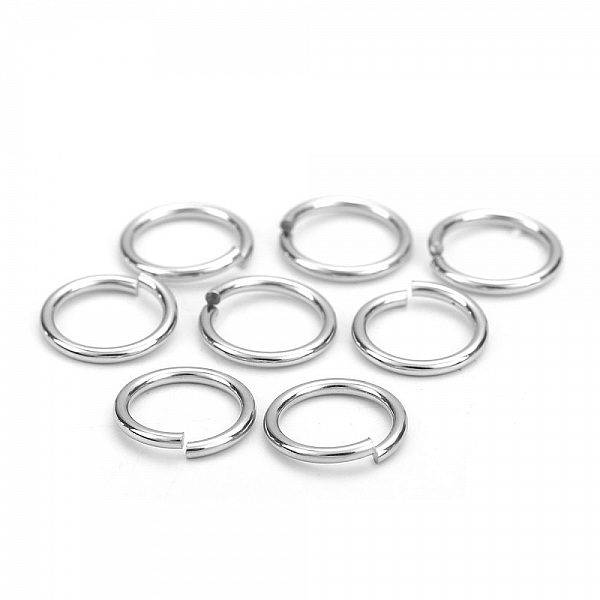 10 &aring;bne forbindelsesringe 12 mm rustfrit st&aring;l