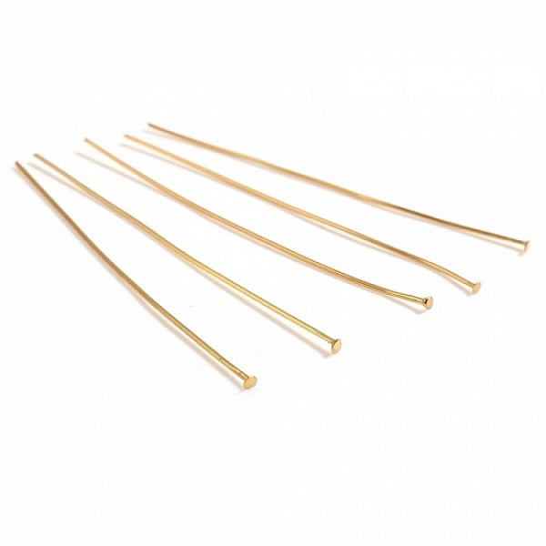 10 Clous &agrave; tiges &agrave; t&ecirc;te plates acier inoxydable 50 mm Dor&eacute;