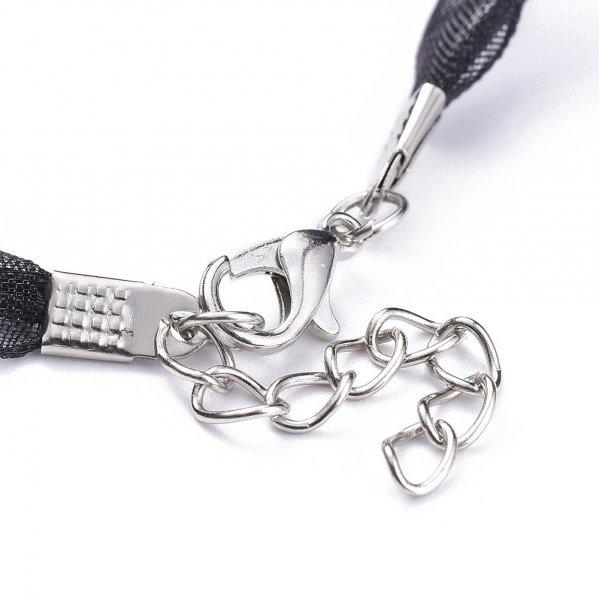 10 halsk&aelig;der med organzab&aring;nd og sort voksbehandlet snor