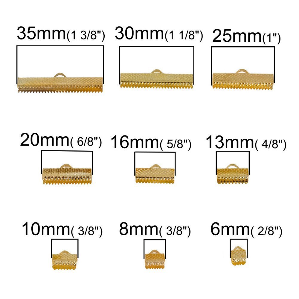 10 snorspidser 13 x 08 mm guld