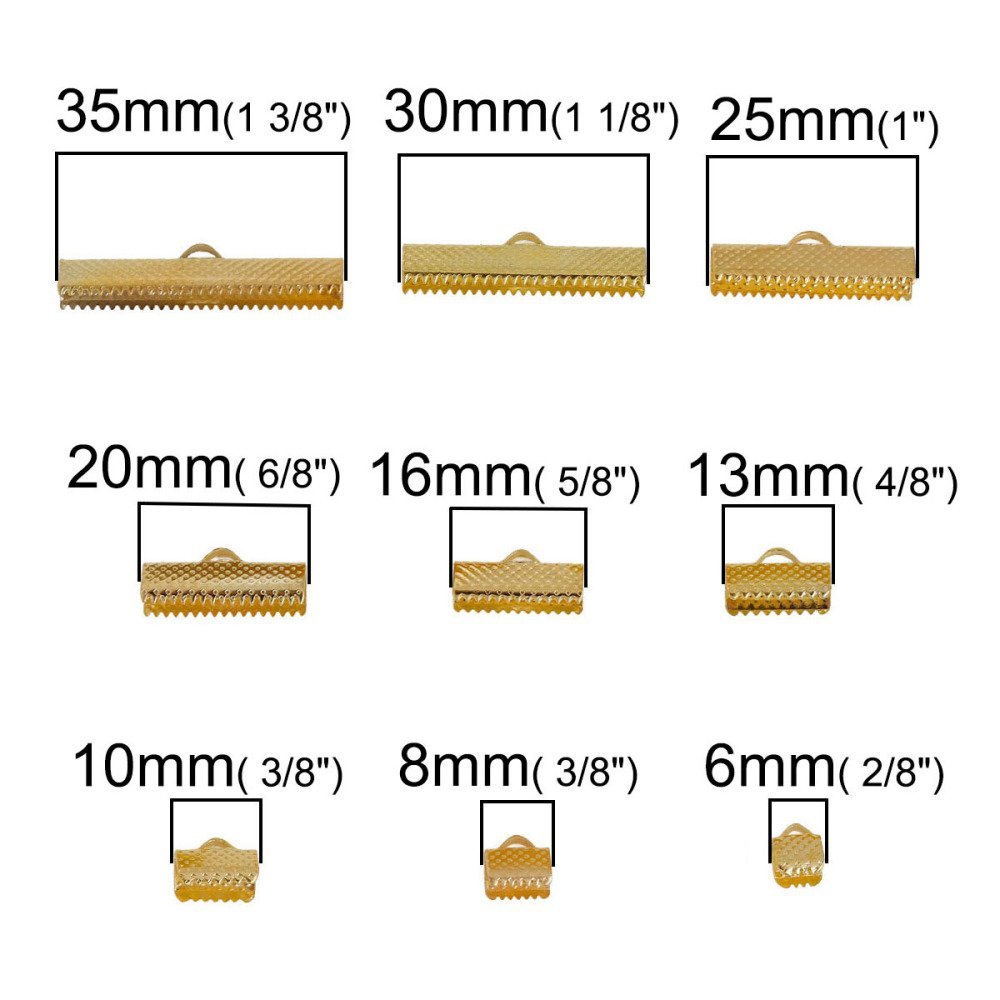 10 snorspidser 25 x 08 mm guld