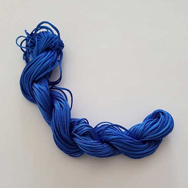 10 M&egrave;tres de Cordons 2 mm Nylon Tress&eacute;s Bleu Fonc&eacute;