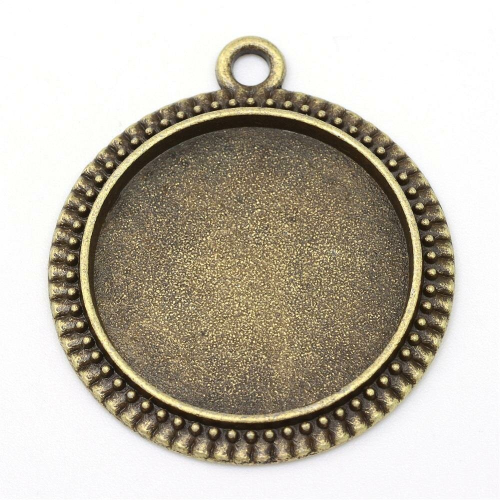 10 x 20mm Bronze cabochon holdere, cabochon vedhæng 34AB