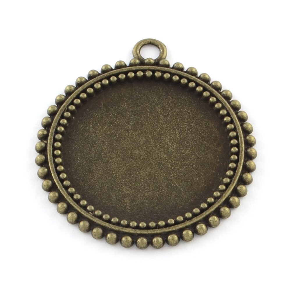 10 x 25mm bronze cabochon holdere, cabochon vedhæng 31AB