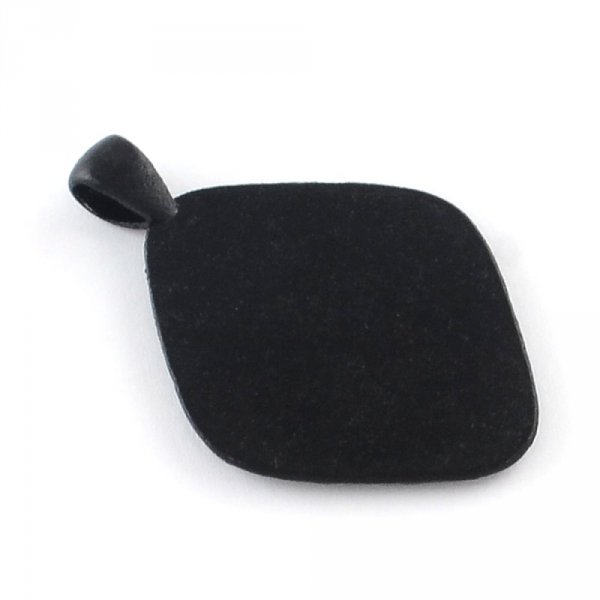 10 x 25 X 18 mm Sort cabochon holder, cabochon vedh&aelig;ng 304-20