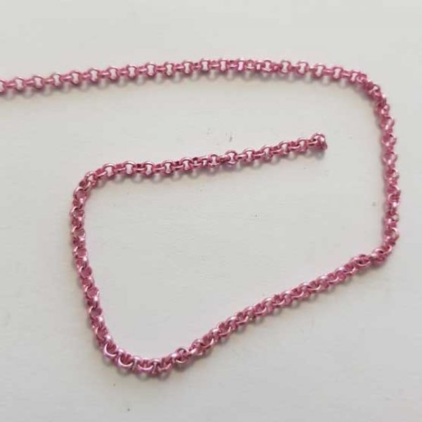 1.75 m&egrave;tre de chaine plate Rose N&deg;13 02 x 02 mm