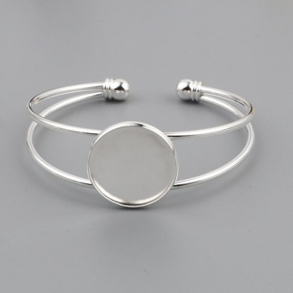 1 Cabochon st&oslash;tte armb&aring;nd + 1 glas cabochon 20 mm N&deg;01