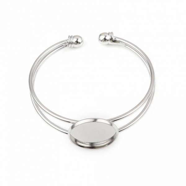 1 Bracelet support cabochon + 1 cabochon verre 20 mm N&deg;01-02