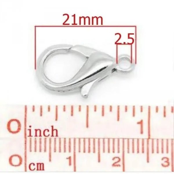 1 karabinl&aring;s 21 x 12 mm s&oslash;lv V