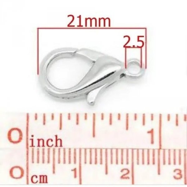 1 karabinl&aring;s 21 x 12 mm s&oslash;lv C