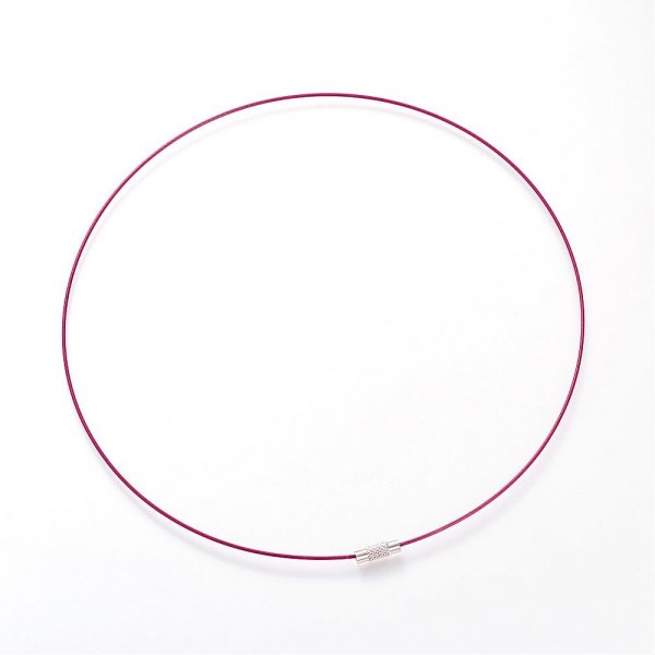 1 halsk&aelig;de stiv kablet ledning lilla r&oslash;d l&aring;s til skrue N&deg;01