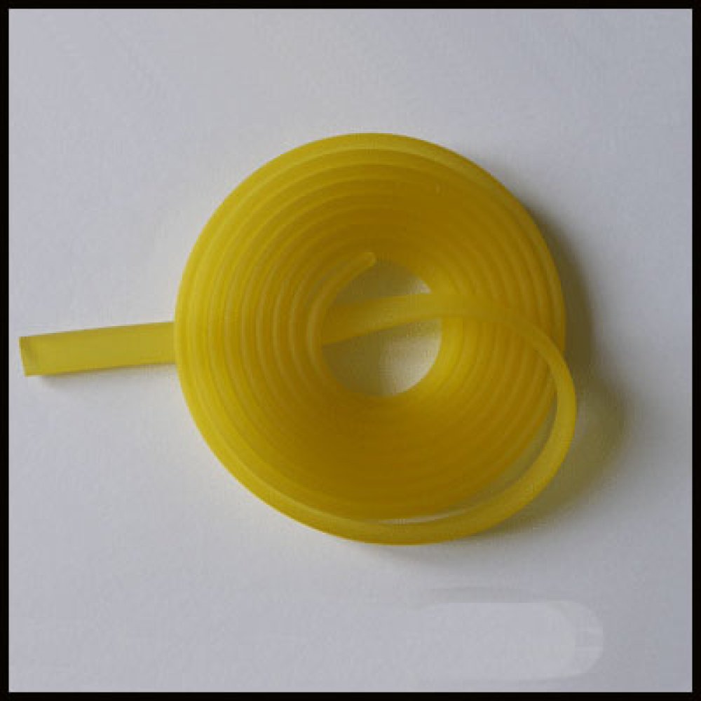 1 meter flad pvc-snor 5,8 x 1,9 mm gul.