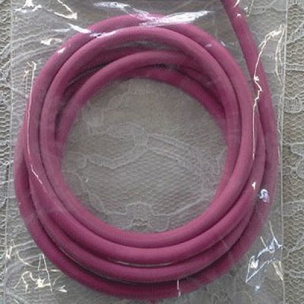 1 meter Pvc hul snor 4 mm pastelr&oslash;d