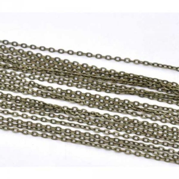 1 m&egrave;tre de chaine for&ccedil;at Bronze N&deg;05 3 x 2 mm