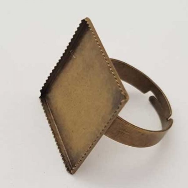 1 support bague carr&eacute; de 20 mm Bronze N&deg;03