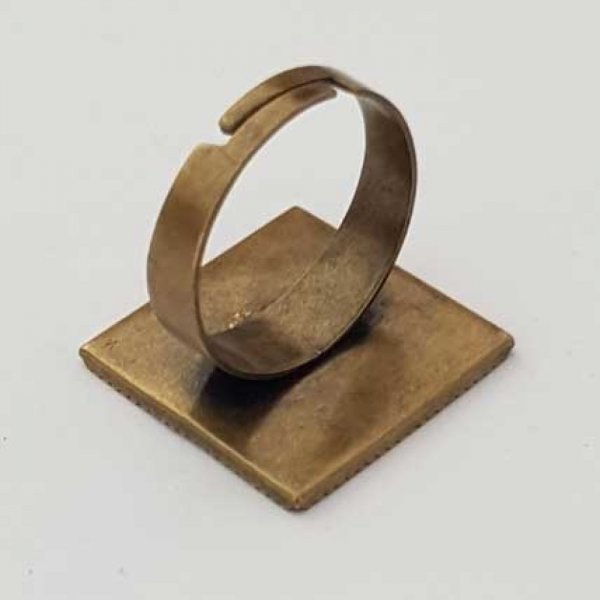 1 support bague carr&eacute; de 20 mm Bronze N&deg;03