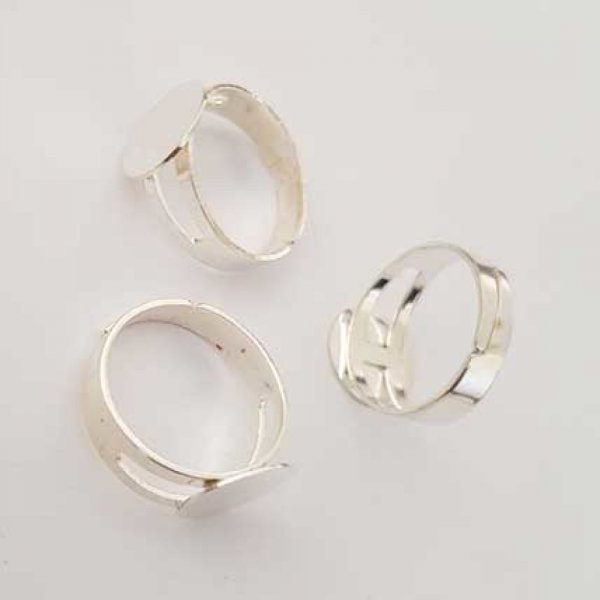 1 support bague ronde de 12 mm Argent N&deg;26