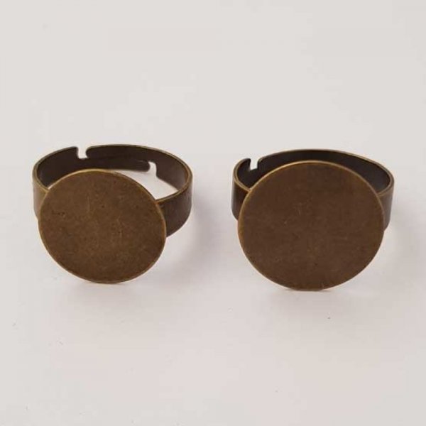 1 support bague ronde de 17 mm Bronze Cuivre N&deg;28