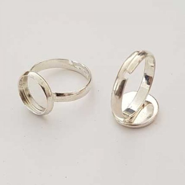 1 support bague r&eacute;glable de 10 mm Argent N&deg;24