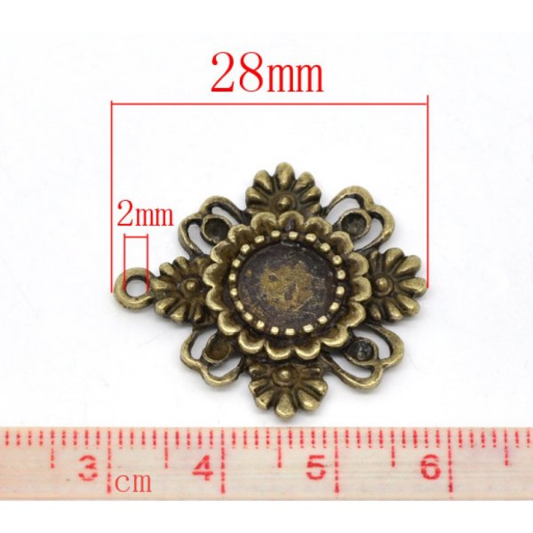 1 cabochonholder 08 mm N&deg;06 Bronze