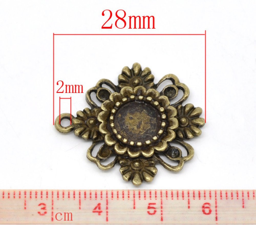 1 cabochonholder 08 mm N°06 Bronze