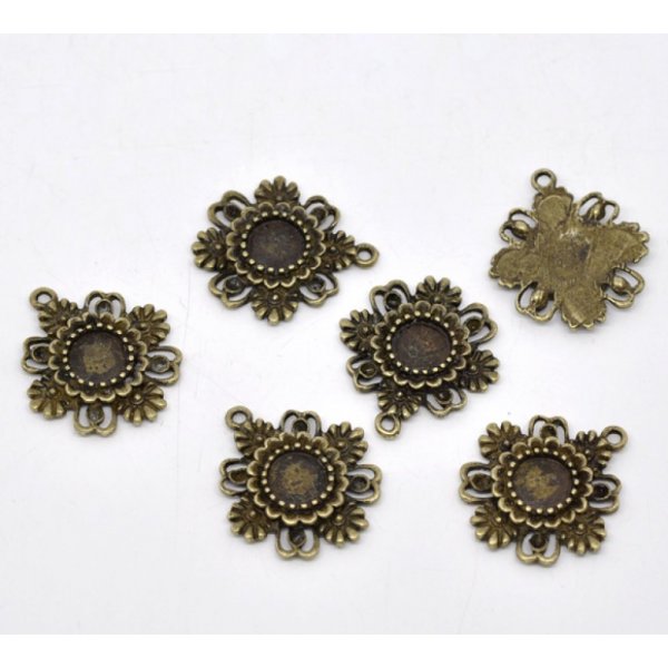 1 cabochonholder 08 mm N&deg;06 Bronze