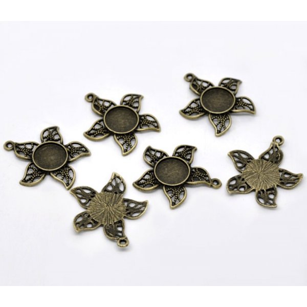 1 cabochonholder 12 mm N&deg;08 Bronze