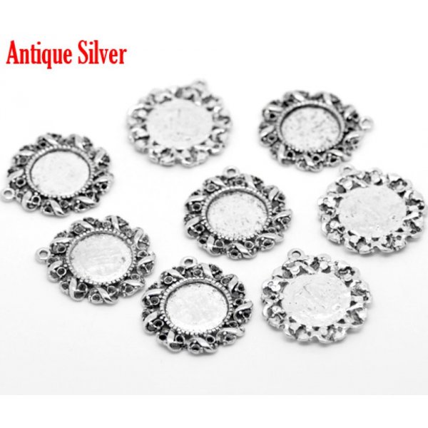 1 cabochonholder 14 mm N&deg;01 S&oslash;lv