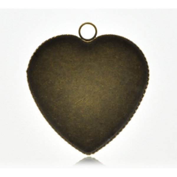 1 cabochonholder Heart N&deg;05 Bronze