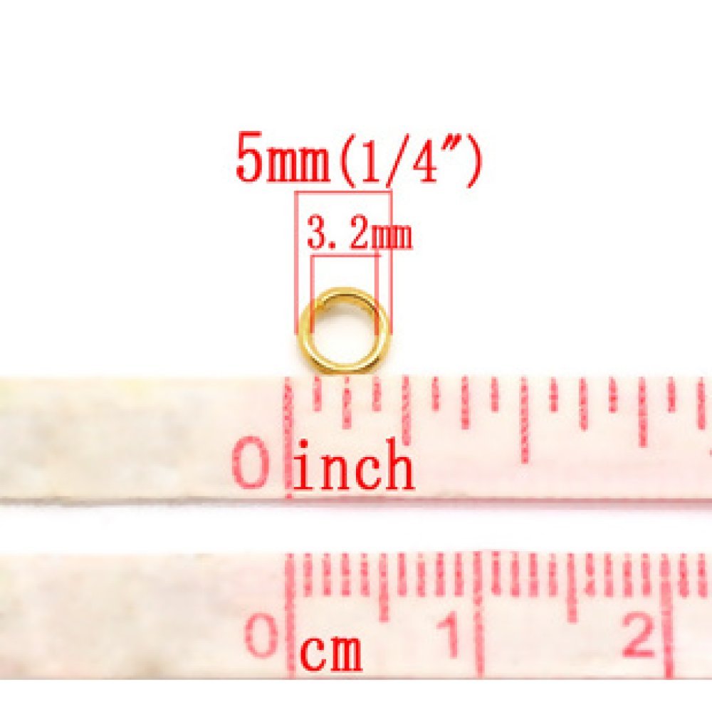 20 åbne forbindelsesringe 05 mm guld