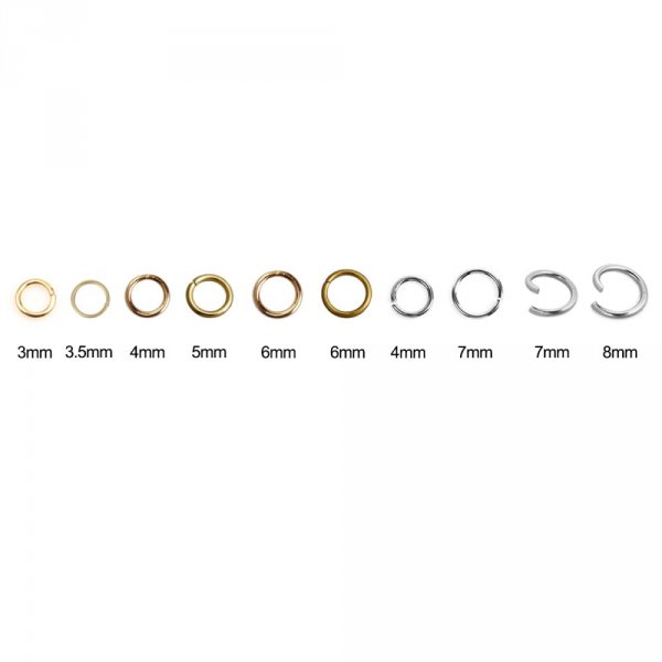 20 &Aring;bne ledringe 04 mm Rustfrit st&aring;l nr. 01-02