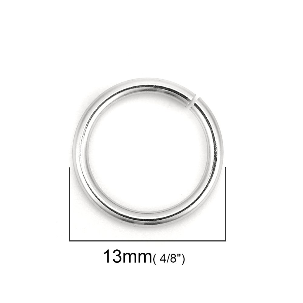 20 åbne forbindelsesringe 13 mm rustfrit stål