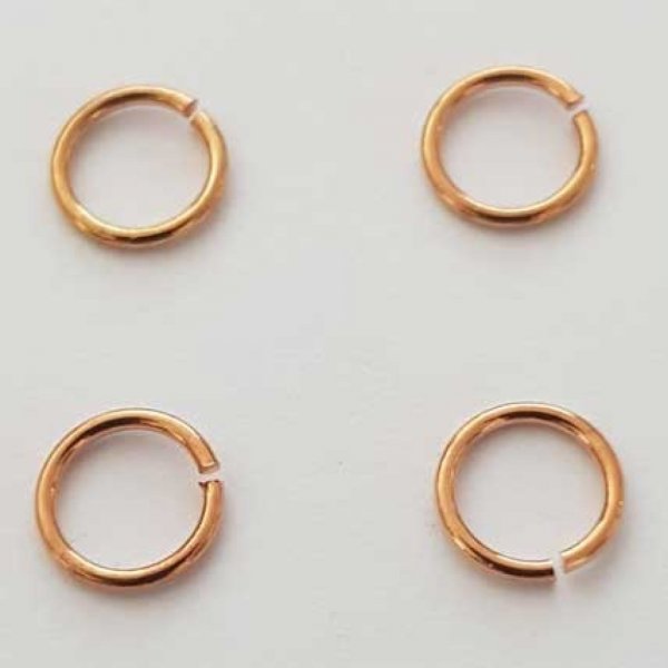20 Anneaux de jonction ouvert 06 mm Dor&eacute; Ros&eacute; N&deg;02