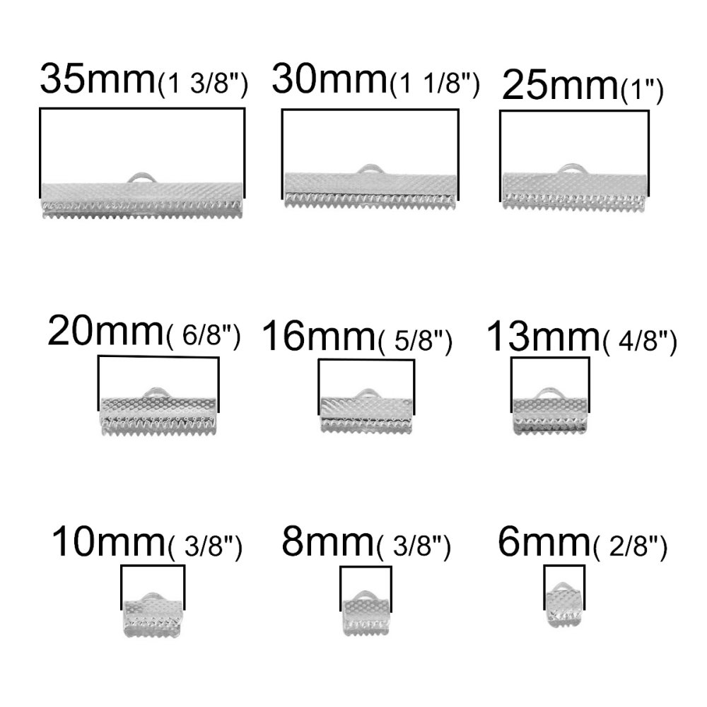 20 spænder 13 x 8 mm sølv