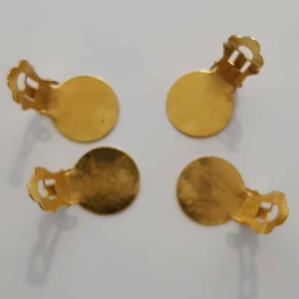 20 &oslash;restikker med clips plateau 15 mm guld