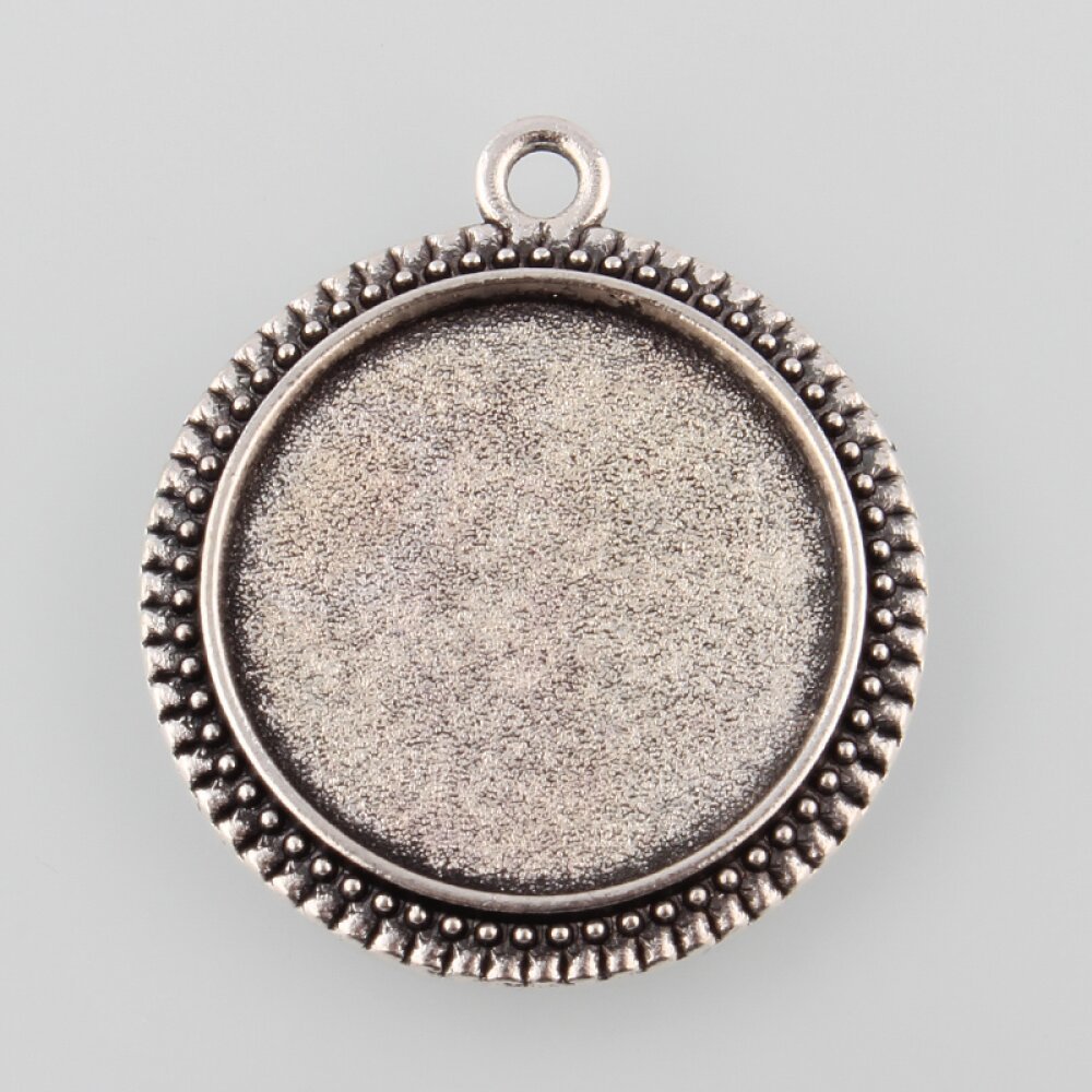 20 x 20mm sølv cabochon holdere, cabochon vedhæng 34AS