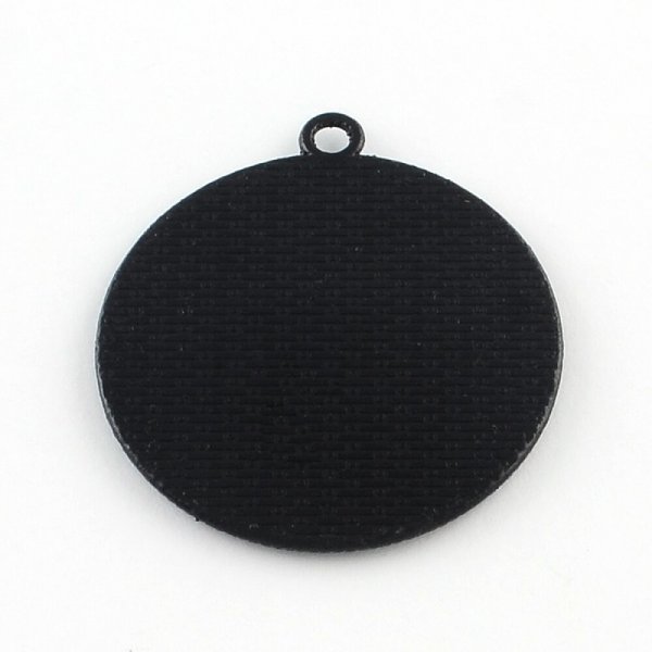 20 x 30mm sort cabochon holdere, cabochon vedh&aelig;ng 06NR