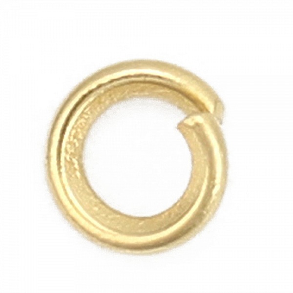 2 &aring;bne ledringe 03 mm Rustfrit st&aring;l forgyldt nr. 02