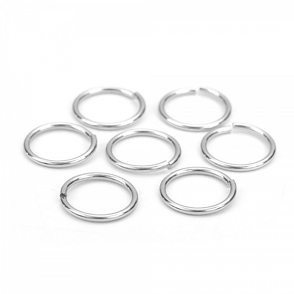 2 &aring;bne forbindelsesringe 15 mm rustfrit st&aring;l