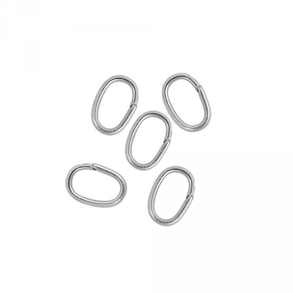 2 &aring;bne ovale ledringe 07 X 4 mm Rustfrit st&aring;l