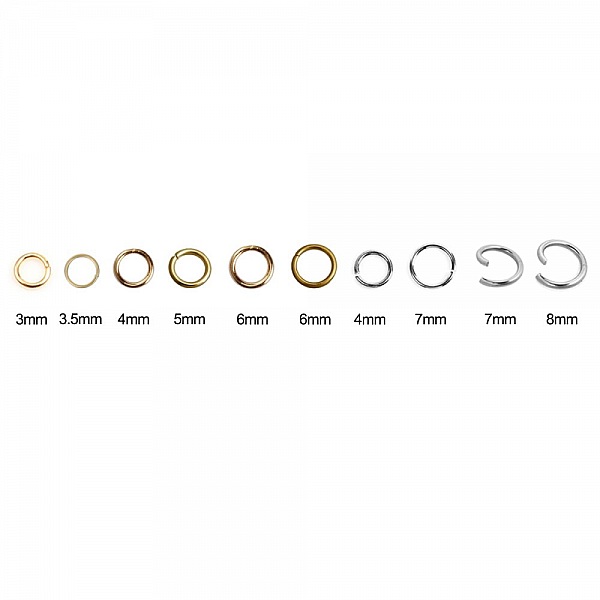 2 &aring;bne forbindelsesringe 08 mm rustfrit st&aring;l