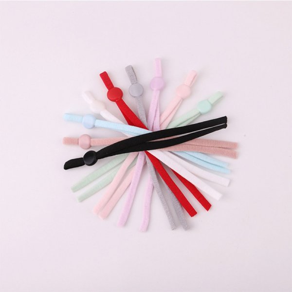 2 lyser&oslash;de elastiske b&aring;nd med justerbart sp&aelig;nde til maske...