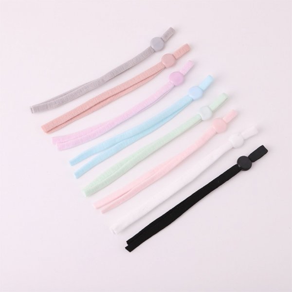 2 Mintgr&oslash;nne elastiske b&aring;nd med justerbar sl&oslash;jfe til fastg&oslash;relse af maske.