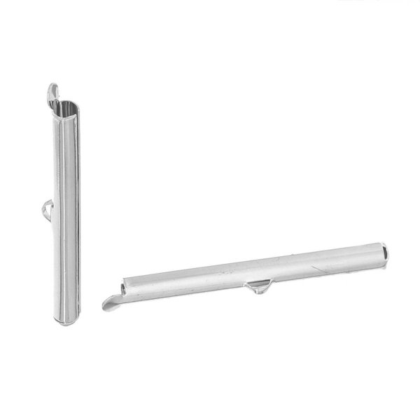 2 x 40x6mm kobberr&oslash;rsp&aelig;nder, s&oslash;lvfarvet-72435 