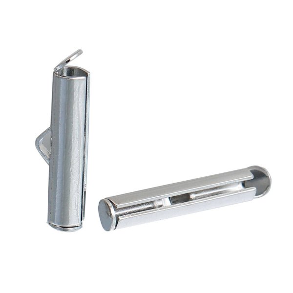 2 kobberr&oslash;rsp&aelig;nder, s&oslash;lv mat, 20x6mm-845 