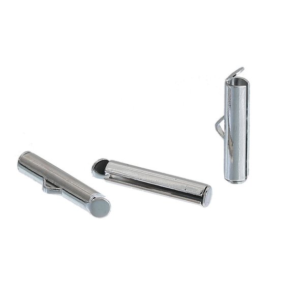 2 kobberr&oslash;rsp&aelig;nder, s&oslash;lv mat, 20x6mm-845 