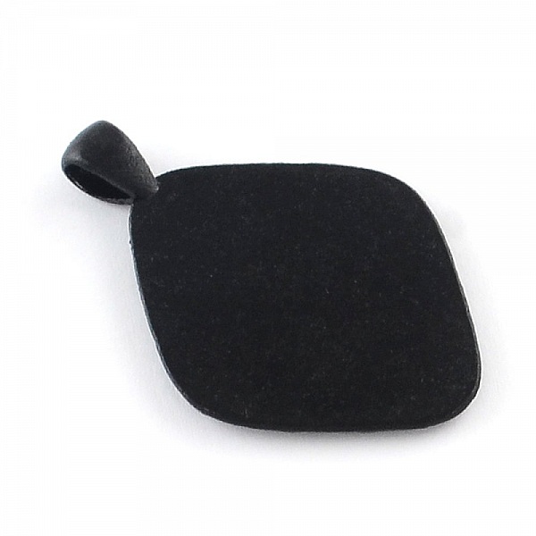 2 x 25 X 18 mm Sort cabochon holder, cabochon vedh&aelig;ng 304-20